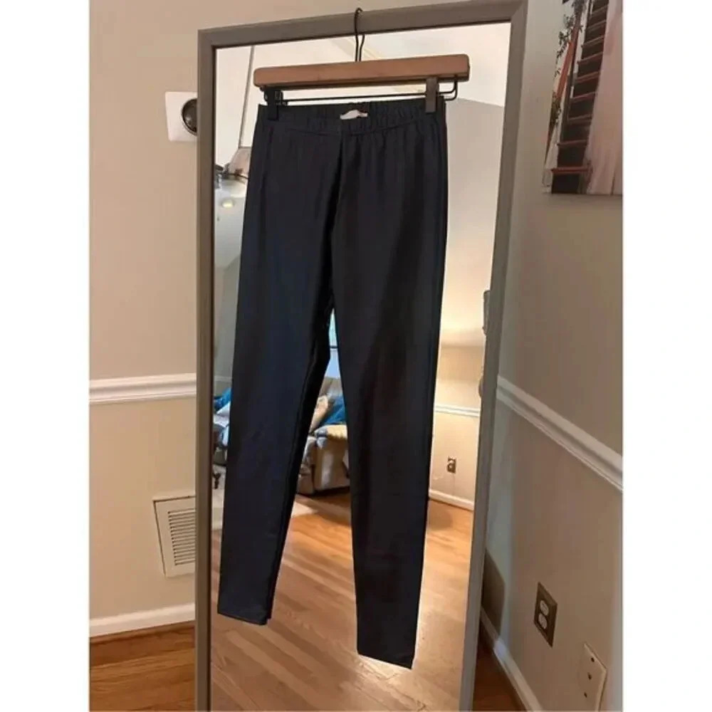 Gianni Bini‎ Blue Faux Leather Leggings Size Medium